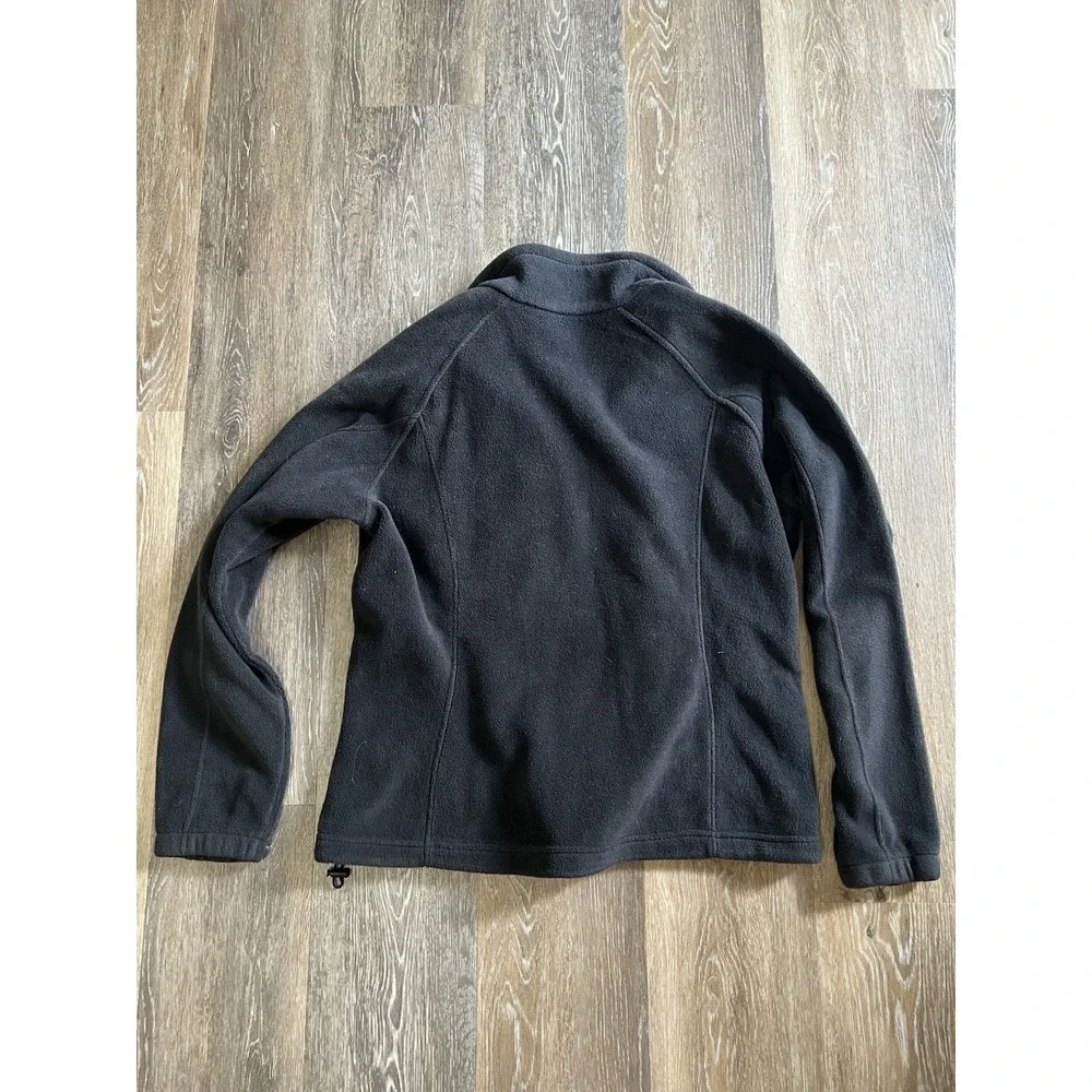 Columbia Full Zip Fleece Jacket Men's Size L Large Black